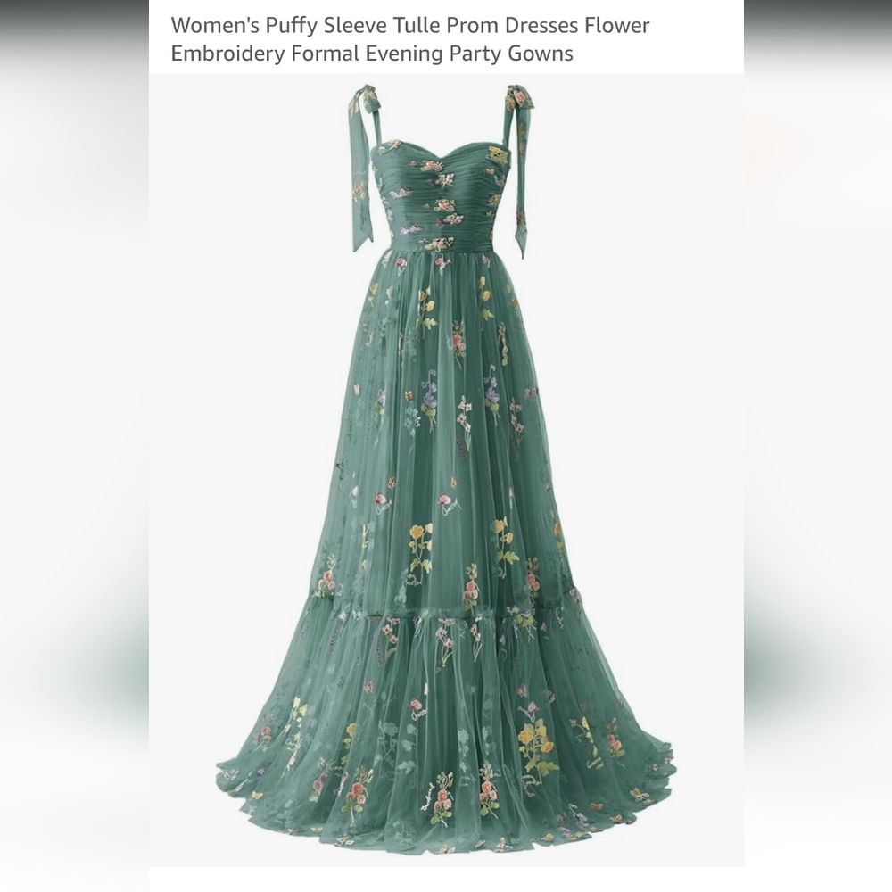 Elegant Green Floral Maxi Dress